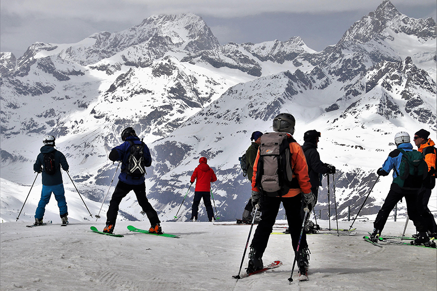 Skiing Zermatt, Switzerland